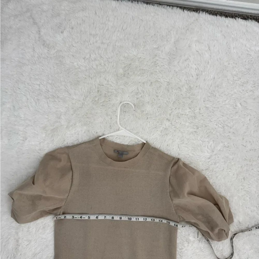 COS Cream Knitted Sheer Dress Puff Sleeves Size EUR XS - Picture 8 of 10
